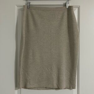 Eileen Fisher The Icons Italian Wool Skirt in Crepe Size L